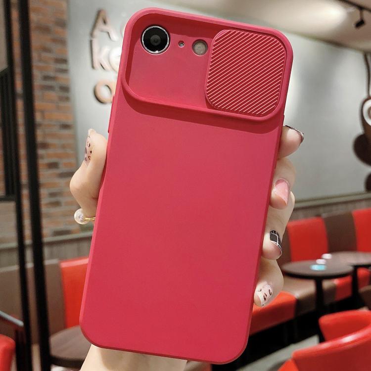 Slid Camera Shield Liquid Silicone TPU Phone Case, For iPhone 16e, For iPhone 16 Pro Max, For iPhone 16 Pro