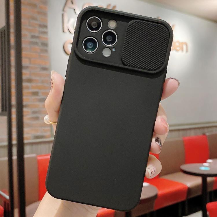 Slid Camera Shield Liquid Silicone TPU Phone Case, For iPhone 15 Pro, For iPhone 15 Plus, For iPhone 15
