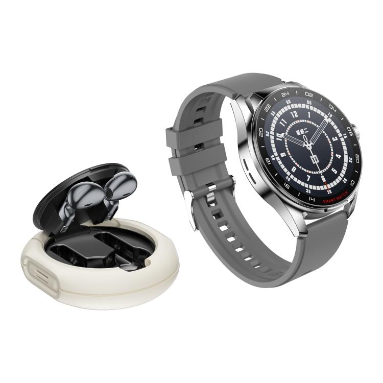 D9 1.46 inch 2 in 1 Bluetooth Earphone Smart Watch, Support Bluetooth Call / NFC / Heart Rate, D9 (Silver), D9 (Black)