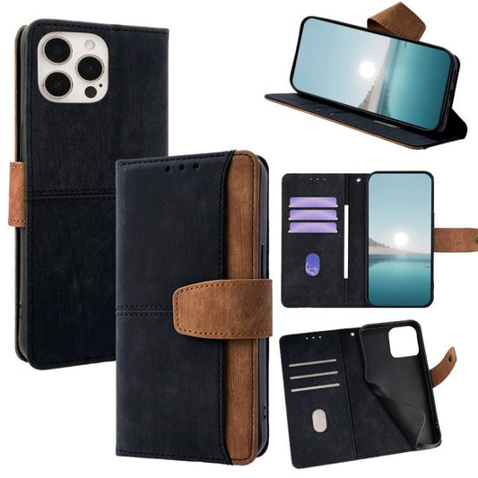 Color Stitching Skin Feel Leather RFID Blocking Phone Case, For iPhone 14 Pro Max, For iPhone 13 Pro Max, For iPhone 13 Pro, For iPhone 13