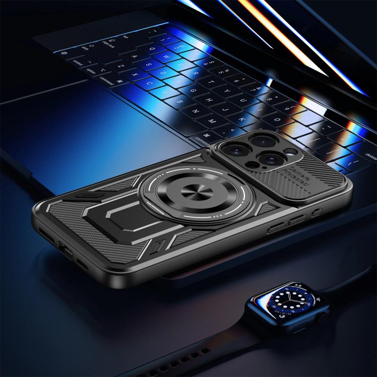 Armor Rotating Holder MagSafe Phone Case, For iPhone 14 Pro Max, For iPhone 13 Pro Max, For iPhone 13 Pro, For iPhone 13