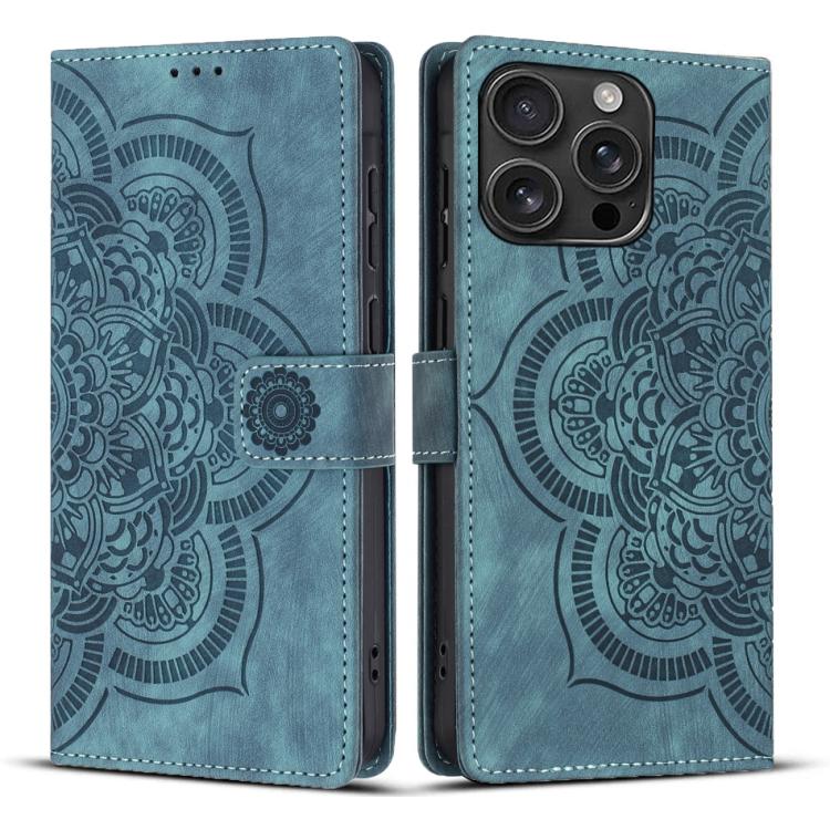 Mandala Embossed Retro Frosted Leather Phone Case