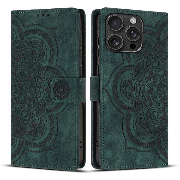 Mandala Embossed Retro Frosted Leather Phone Case