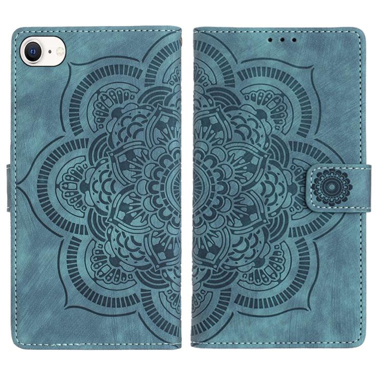 Mandala Embossed Retro Frosted Leather Phone Case