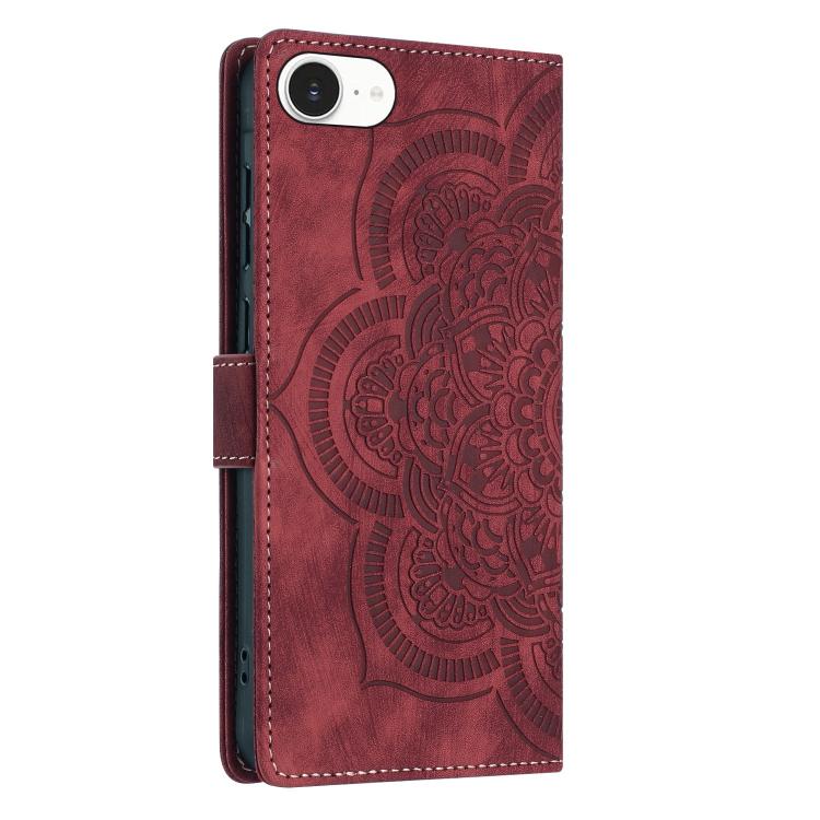 Mandala Embossed Retro Frosted Leather Phone Case