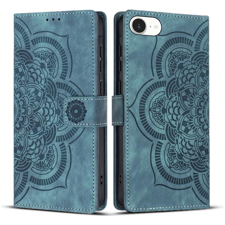 Mandala Embossed Retro Frosted Leather Phone Case