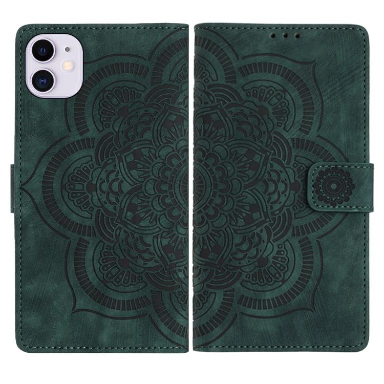 Mandala Embossed Retro Frosted Leather Phone Case