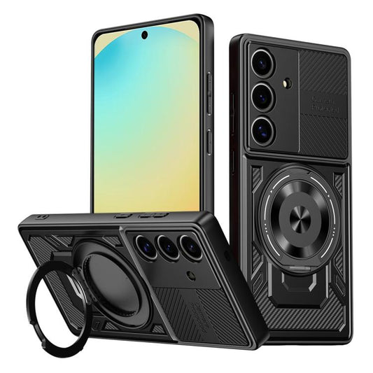 Armor Rotating Holder MagSafe Phone Case, For Samsung Galaxy S24 FE 5G, For Samsung Galaxy S24 Ultra 5G, For Samsung Galaxy S23 FE 5G, For Samsung Galaxy S23 Ultra 5G