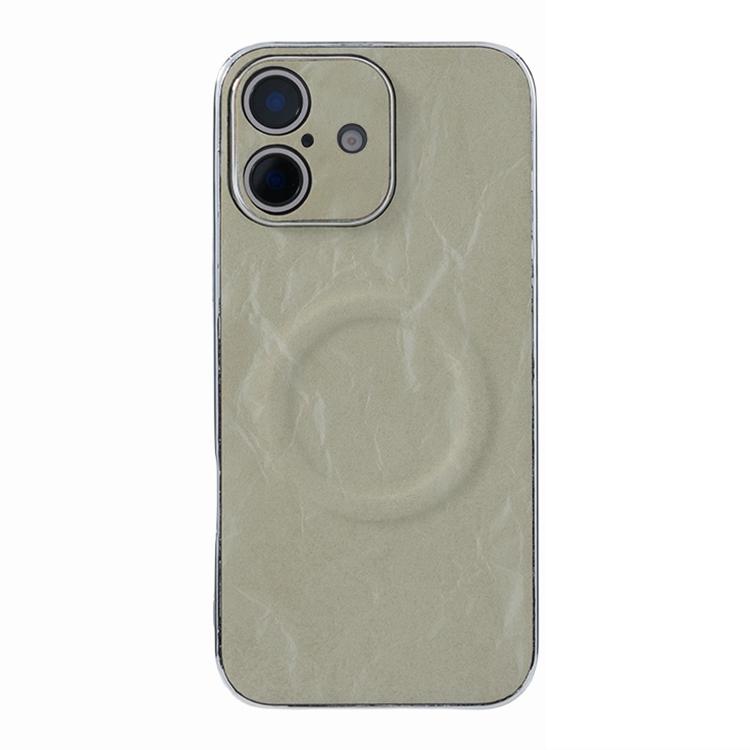 Electroplating PC Snow Bark Texture MagSafe Phone Case