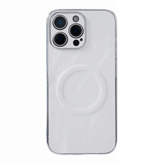 Electroplating PC Snow Bark Texture MagSafe Phone Case, For iPhone 14 Pro Max, For iPhone 13 Pro Max, For iPhone 13 Pro, For iPhone 13