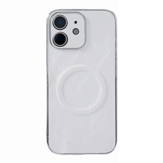 Electroplating PC Snow Bark Texture MagSafe Phone Case