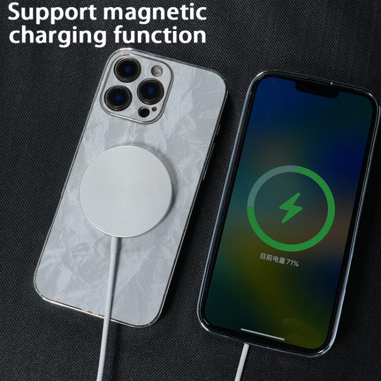 Electroplating PC Snow Bark Texture MagSafe Phone Case, For iPhone 14 Pro Max, For iPhone 13 Pro Max, For iPhone 13 Pro, For iPhone 13