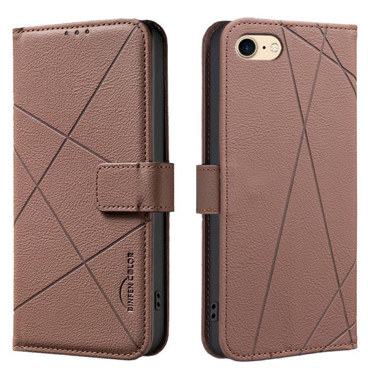 Geometric Pattern RFID Leather Phone Case
