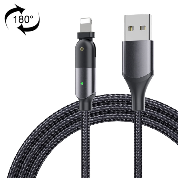 2.4A USB to 8 Pin 180 Degree Rotating Elbow Charging Cable, 1.2m 8 Pin, 2m 8 Pin