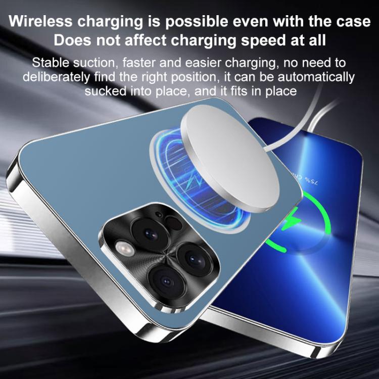 Metal Mens Acrylic PC Thin Circle MagSafe Phone Case