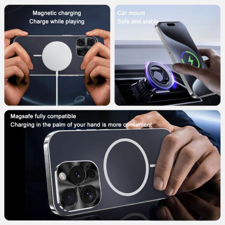 Metal Mens Acrylic PC Thin Circle MagSafe Phone Case