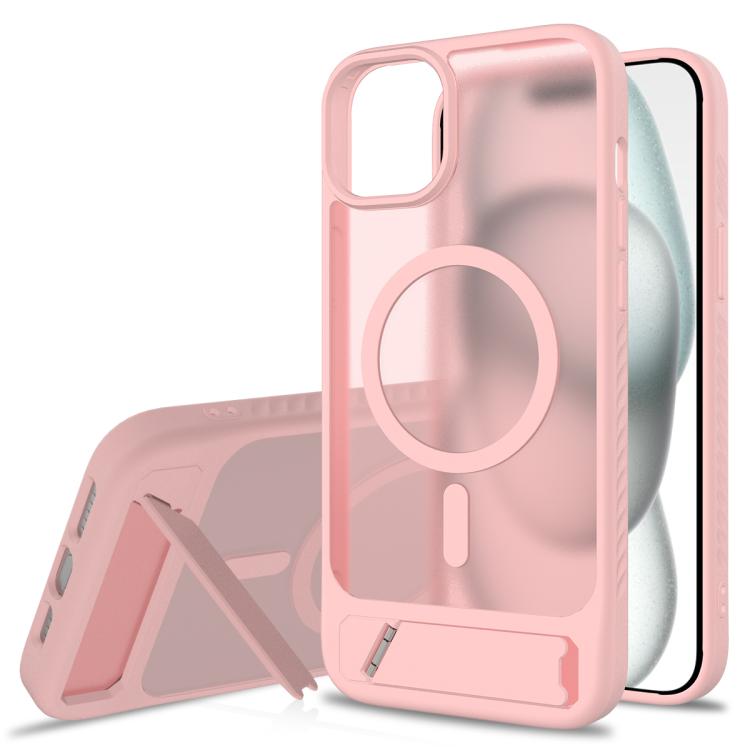 Frosted Holder PC Hybrid TPU MagSafe Phone Case, For iPhone 16, For iPhone 15 Pro Max, For iPhone 15 Pro, For iPhone 15 Plus