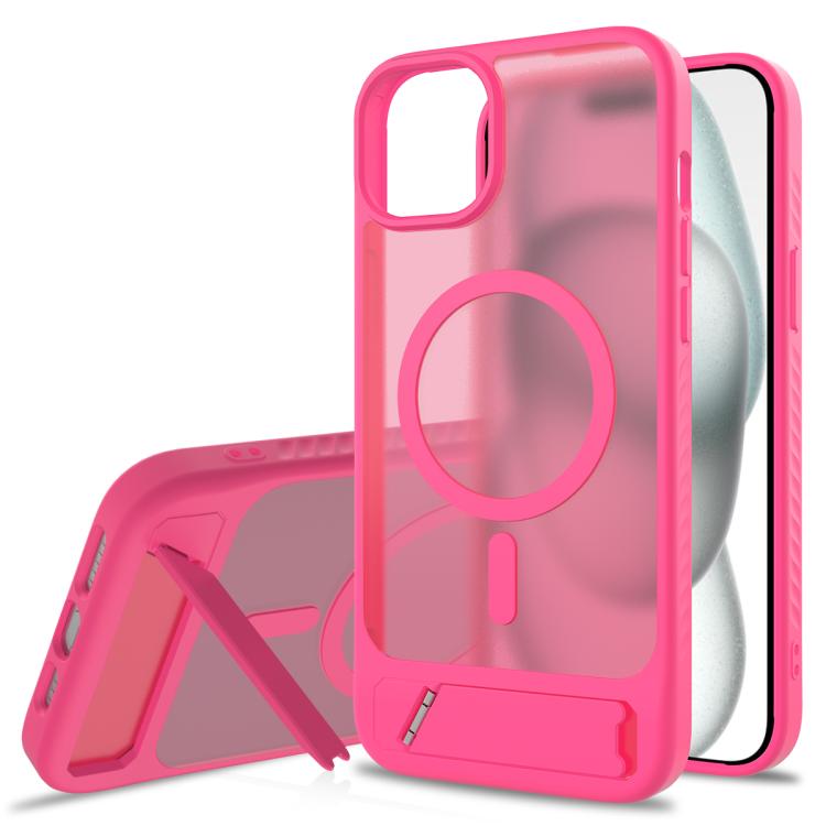 Frosted Holder PC Hybrid TPU MagSafe Phone Case, For iPhone 15, For iPhone 14 Plus, For iPhone 14, For iPhone 14 Pro