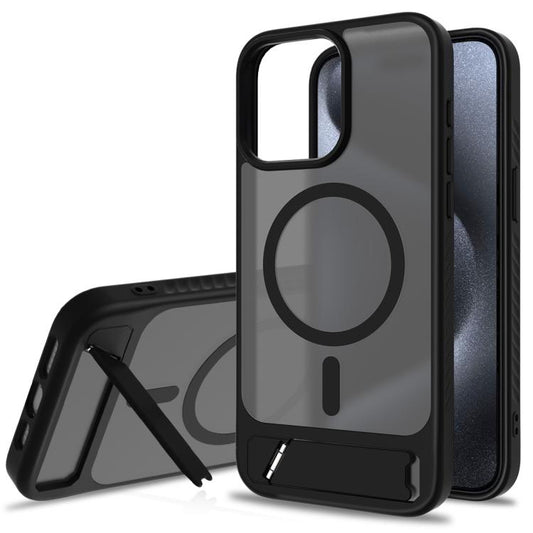 Frosted Holder PC Hybrid TPU MagSafe Phone Case, For iPhone 14 Pro Max, For iPhone 13 Pro Max, For iPhone 13 Pro, For iPhone 13