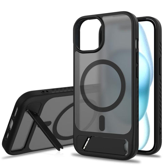 Frosted Holder PC Hybrid TPU MagSafe Phone Case, For iPhone 12, For iPhone 12 Pro Max, For iPhone 12 Pro