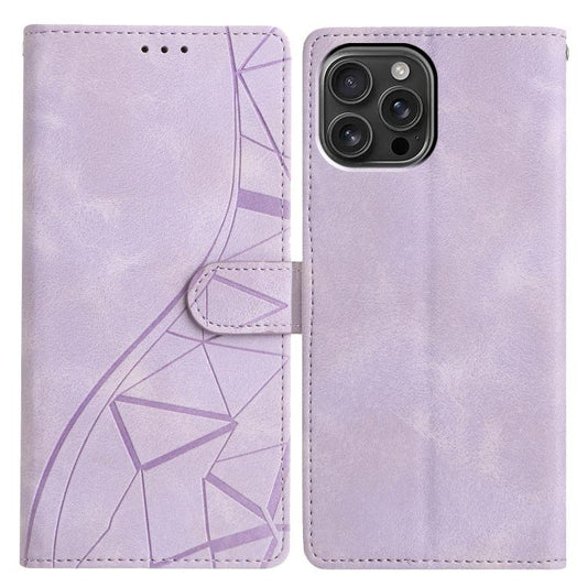 Triangles Embossed Leather Phone Case