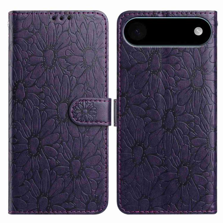 Daisy Embossed Leather Phone Case, For iPhone 17, For iPhone 17 Air