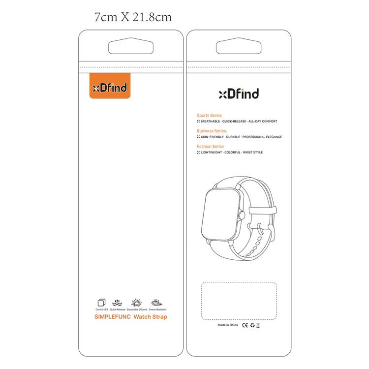 xDfind Solid Color Colorful Buckle Silicone Watch Band