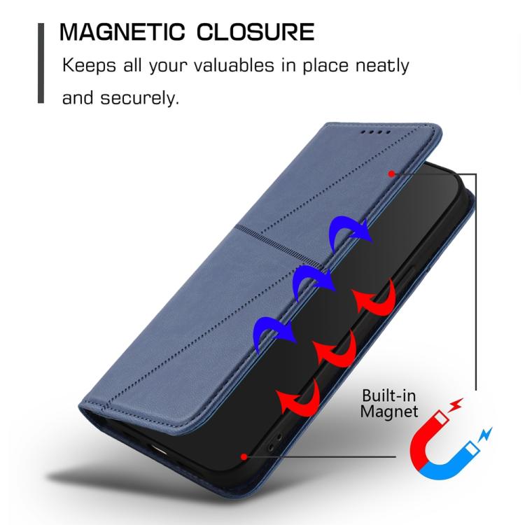 Strong Magnetic Frosted Flip Leather Phone Case, For iPhone 15 Pro Max, For iPhone 15 Pro, For iPhone 15 Plus