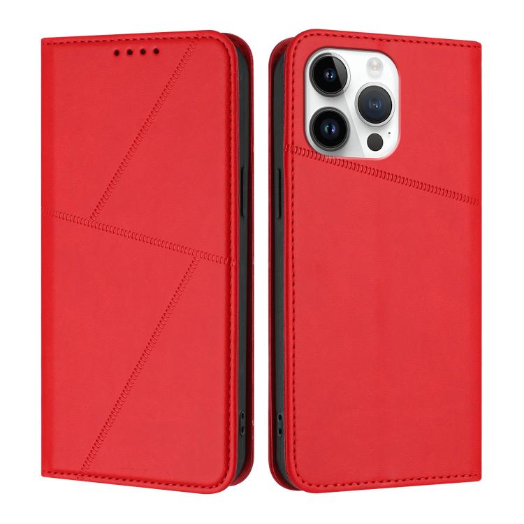 Strong Magnetic Frosted Flip Leather Phone Case, For iPhone 15 Pro Max, For iPhone 15 Pro, For iPhone 15 Plus