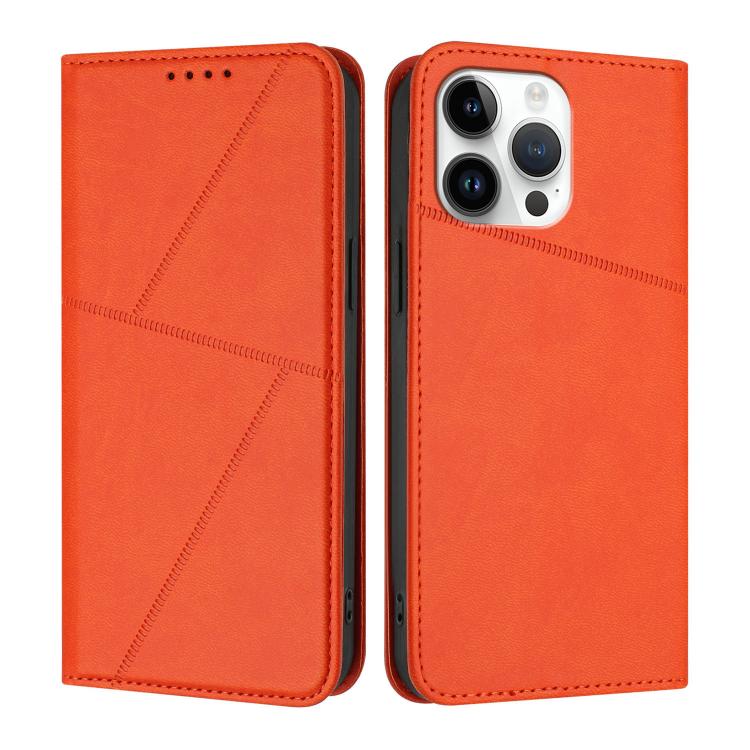 Strong Magnetic Frosted Flip Leather Phone Case, For iPhone 15 Pro Max, For iPhone 15 Pro, For iPhone 15 Plus