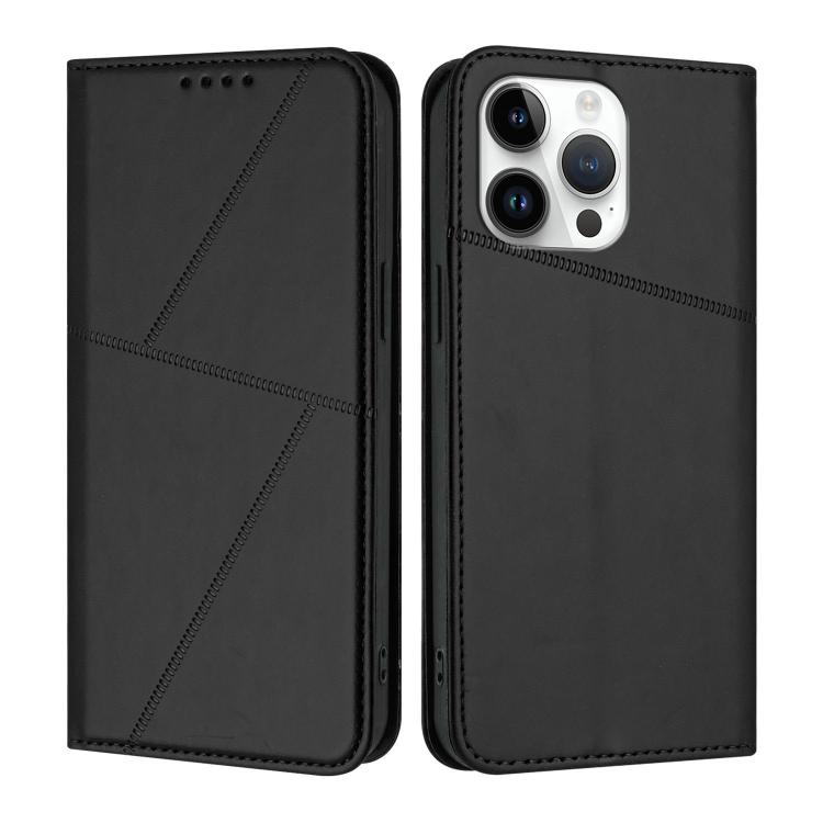 Strong Magnetic Frosted Flip Leather Phone Case, For iPhone 15 Pro Max, For iPhone 15 Pro, For iPhone 15 Plus
