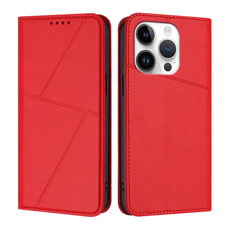 Strong Magnetic Frosted Flip Leather Phone Case, For iPhone 15 Pro Max, For iPhone 15 Pro, For iPhone 15 Plus