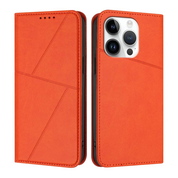 Strong Magnetic Frosted Flip Leather Phone Case, For iPhone 15 Pro Max, For iPhone 15 Pro, For iPhone 15 Plus