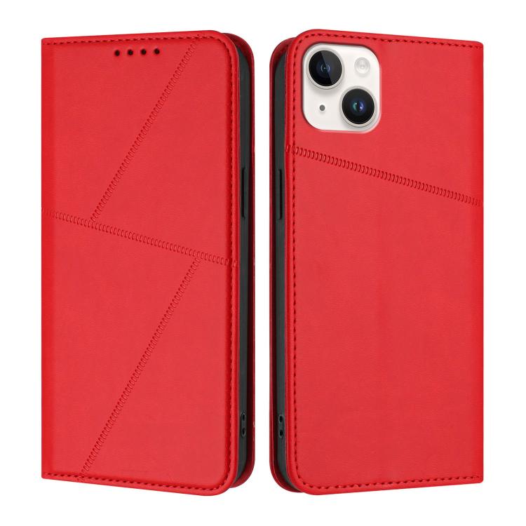 Strong Magnetic Frosted Flip Leather Phone Case, For iPhone 15 Pro Max, For iPhone 15 Pro, For iPhone 15 Plus