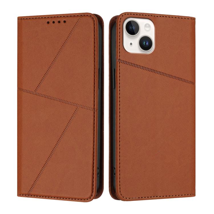 Strong Magnetic Frosted Flip Leather Phone Case, For iPhone 15 Pro Max, For iPhone 15 Pro, For iPhone 15 Plus