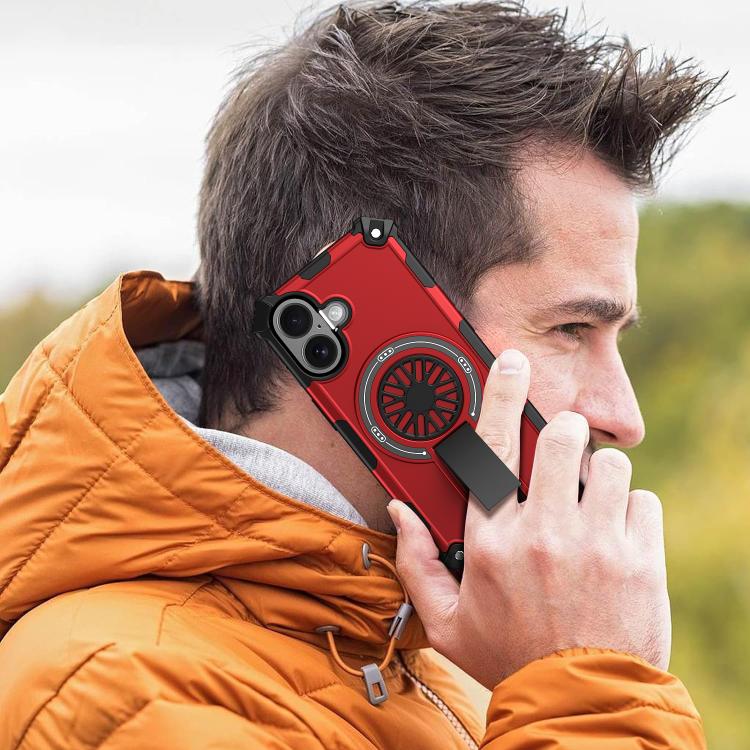 Shockproof Kickstand Metallic Shaft MagSafe Phone Case