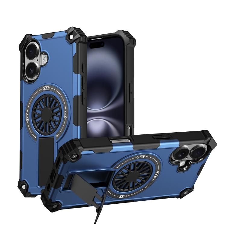 Shockproof Kickstand Metallic Shaft MagSafe Phone Case