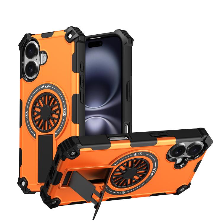 Shockproof Kickstand Metallic Shaft MagSafe Phone Case