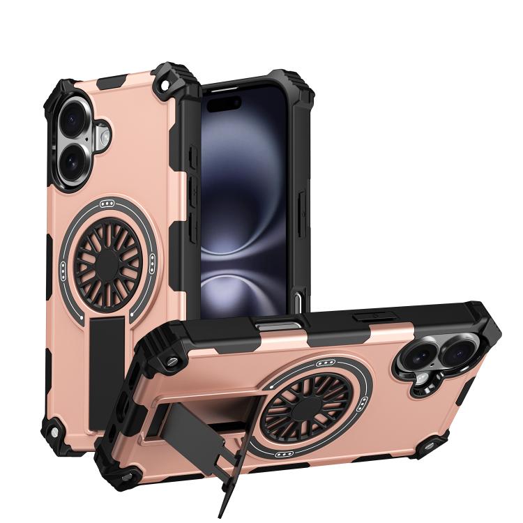 Shockproof Kickstand Metallic Shaft MagSafe Phone Case