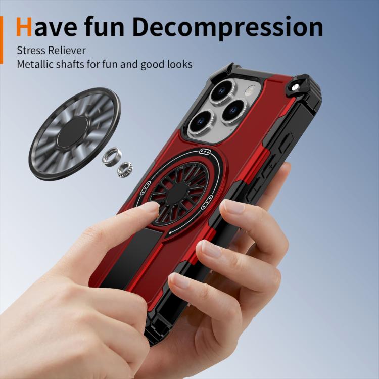 Shockproof Kickstand Metallic Shaft MagSafe Phone Case