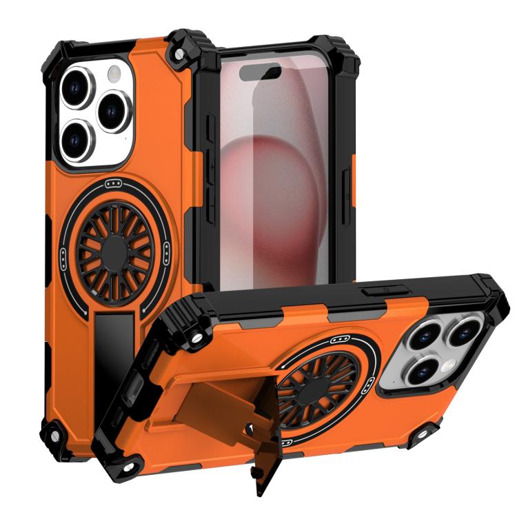 Shockproof Kickstand Metallic Shaft MagSafe Phone Case