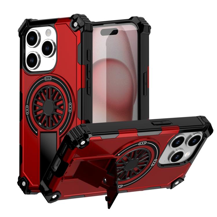 Shockproof Kickstand Metallic Shaft MagSafe Phone Case