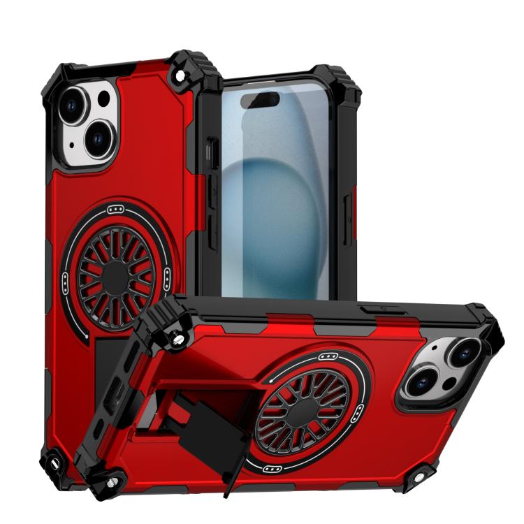 Shockproof Kickstand Metallic Shaft MagSafe Phone Case