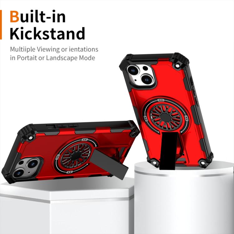 Shockproof Kickstand Metallic Shaft MagSafe Phone Case