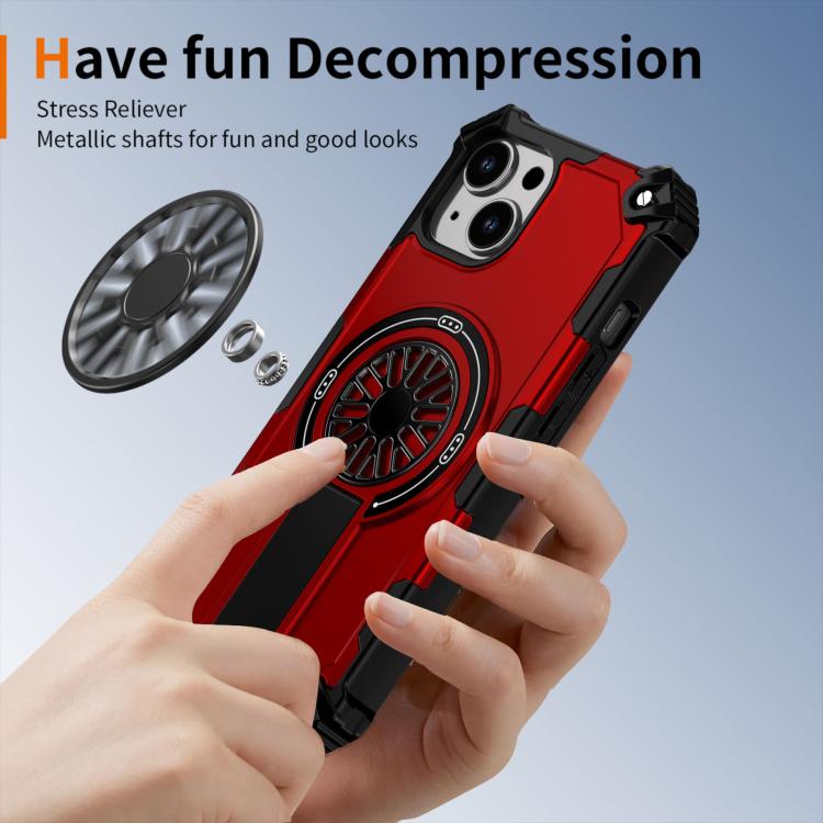 Shockproof Kickstand Metallic Shaft MagSafe Phone Case