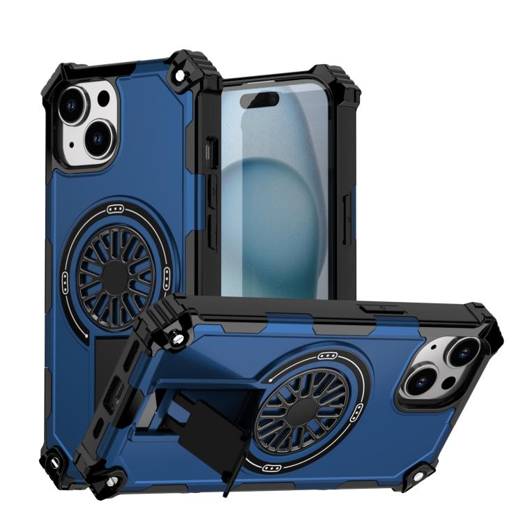 Shockproof Kickstand Metallic Shaft MagSafe Phone Case