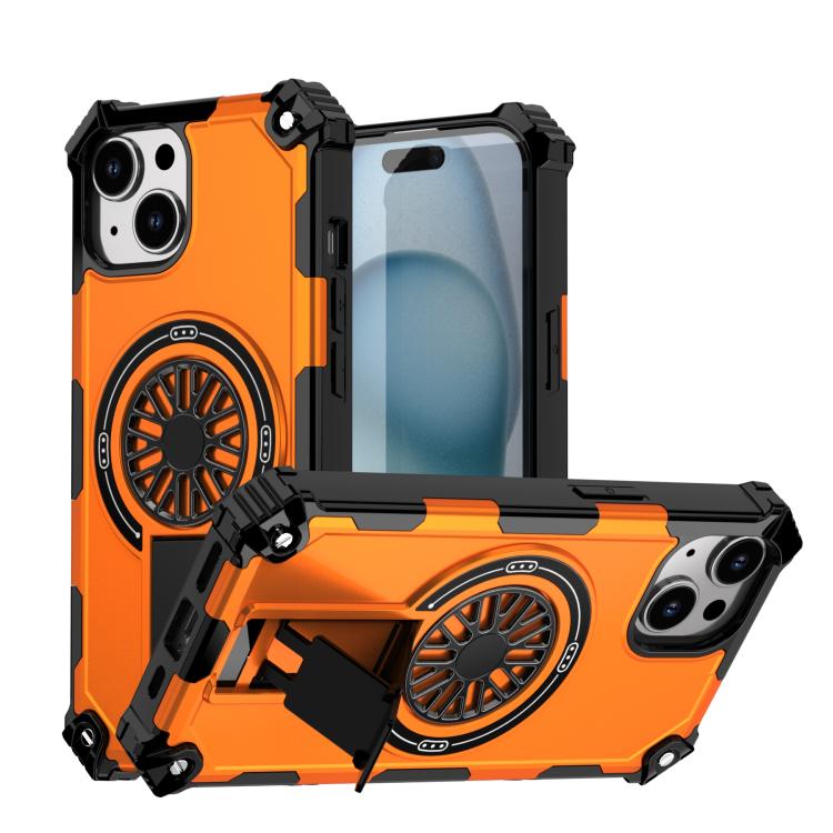 Shockproof Kickstand Metallic Shaft MagSafe Phone Case