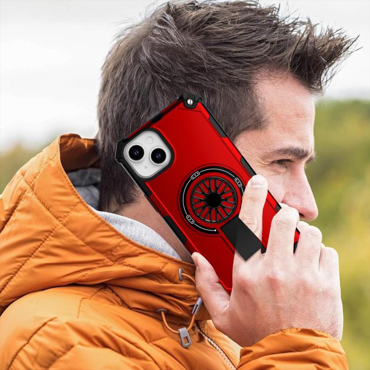 Shockproof Kickstand Metallic Shaft MagSafe Phone Case