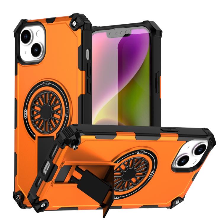 Shockproof Kickstand Metallic Shaft MagSafe Phone Case