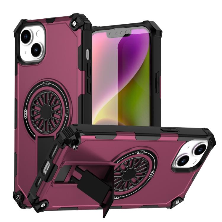 Shockproof Kickstand Metallic Shaft MagSafe Phone Case